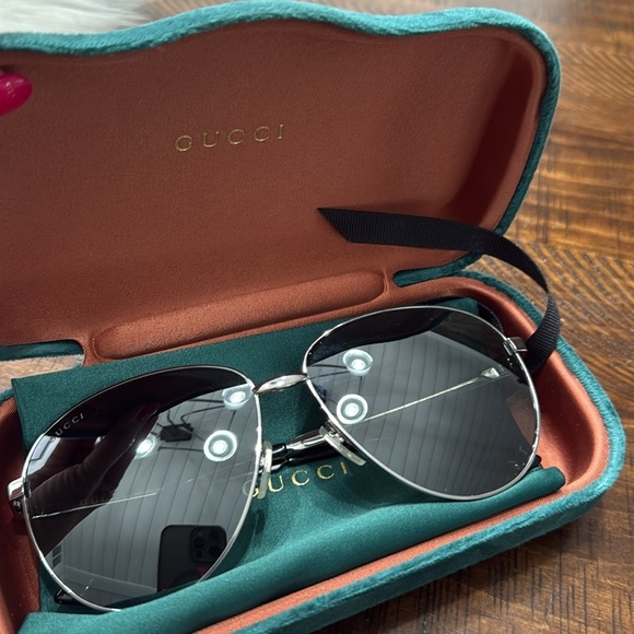 GUCCI GG138S Unisex Aviator Web Sunglasses - Picture 11 of 12